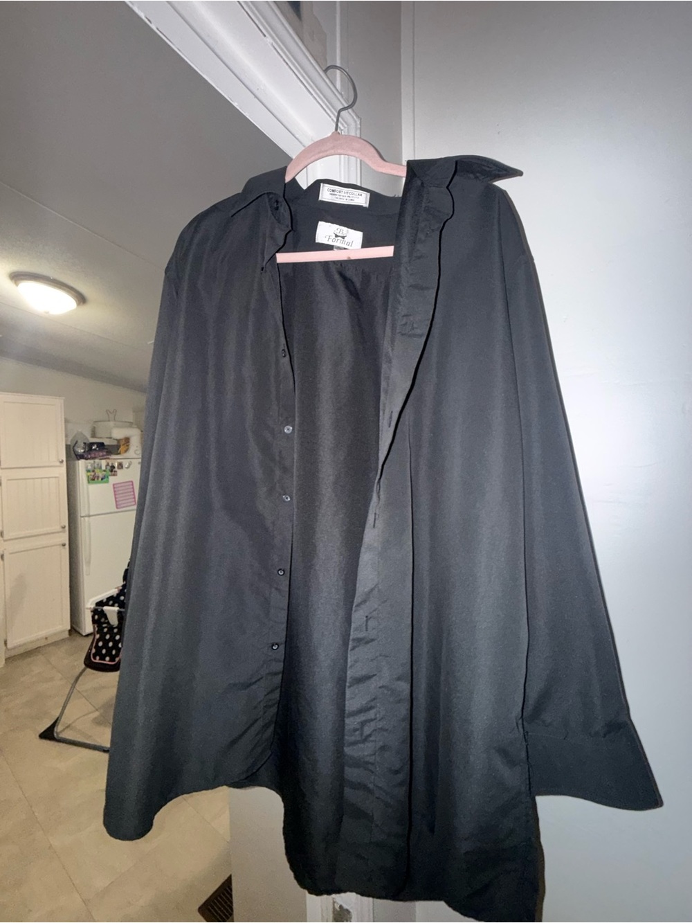 B Formal Men’s Black Tuxedo Dress Shirt XL 18.5 34/35 Formal Wedding